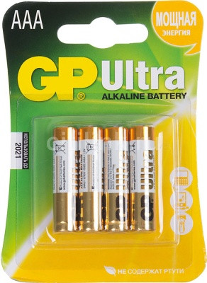 Батарейка GP тип ААА, 4 шт в комплекте