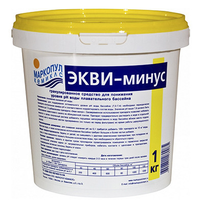 Химия Маркопул Экви-минус 1кг (гранулы) PH-минус Химия Маркопул Экви-минус 1кг (гранулы) PH-минус