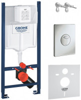 Инсталляция GROHE (Германия) в сборе 3 в 1 RAPID, кнопка хром, пневмо