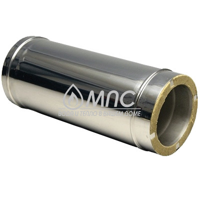 Дымоходная труба (сэндвич) DN 115/200х0,5м, толщина 1х0,5мм.