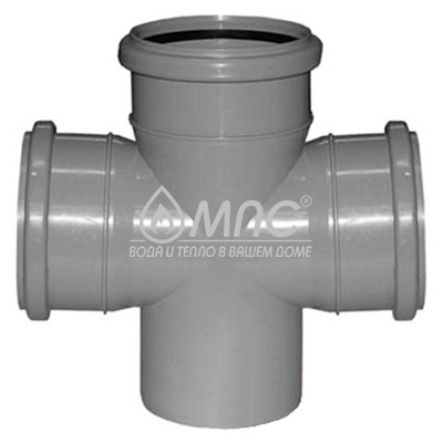 Крестовина прямая 110/110 канализационная,  толстостенная
