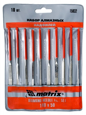 Набор надфилей алмазных 140х50х3,10шт MATRIX код15832 Набор надфилей алмазных 140х50х3,10шт MATRIX код15832