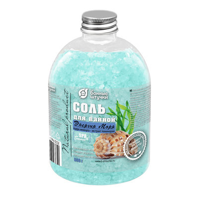 Сауна соль для ванн Энергия моря 500гр, банные штучки код32433
