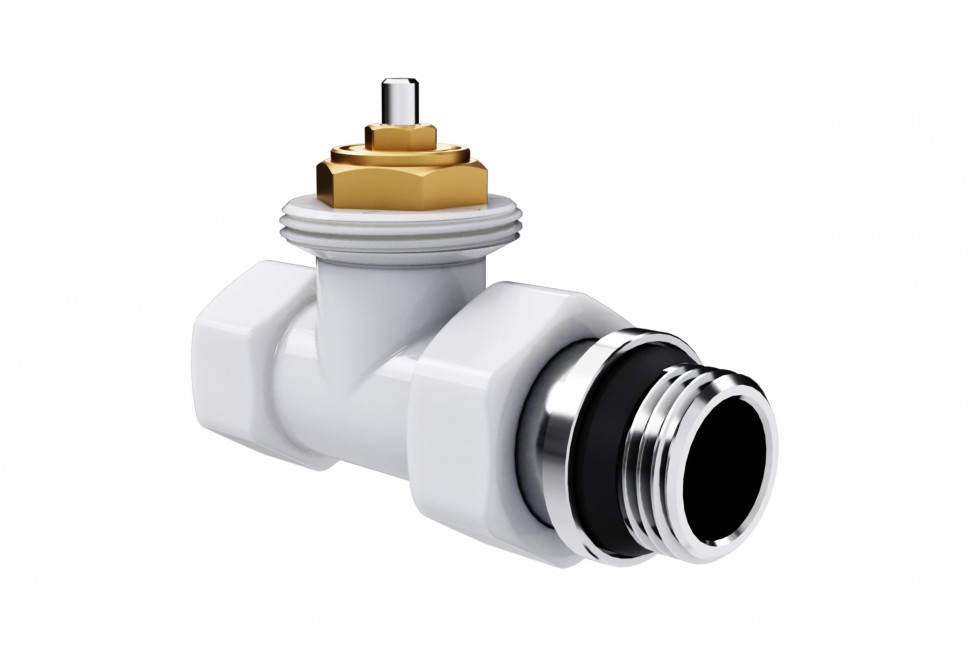 Комплект термостатический прямой Royal Thermo Design 1/2"М30х1,5 (Белый)