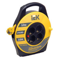 Электротовары:Катушка"IEK" 4 места 10м. Industrial WKP14-10-04-10