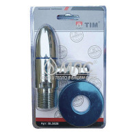 Кран угловой TIM декор 1/2х3/8 н.р. с отражателем BL 5828, хром