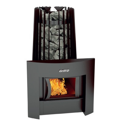 Печь банная каменка Grill'D Cometa 180 Window black Печь банная каменка Grill'D Cometa 180 Window black