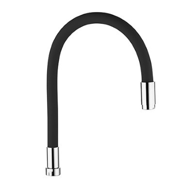 Излив (гусак) для кухни Ledeme L7503-2 гибкий, силиконовый, черный