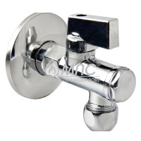 Кран угловой TIM декор 1/2х3/8 н.р. с отражателем BL 5808, хром