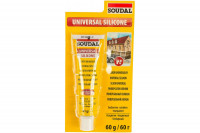 Силикон сантехнический, прозрачный в тюбике 60мл SOUDAL Универсальный