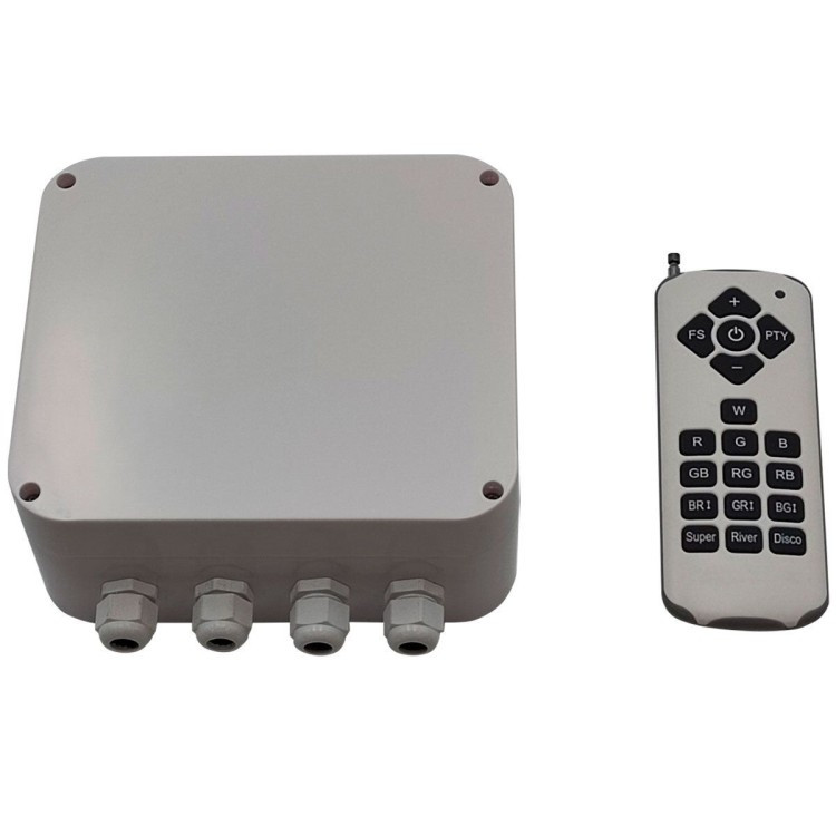 Пульт управления для прожекторов AquaViva RGB RC04 PRO + трансмиттер (WI-FI) Пульт управления для прожекторов AquaViva RGB RC04 PRO + трансмиттер (WI-FI)