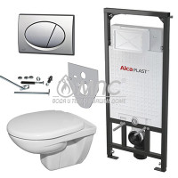 Инсталляция AlCAPLAST (Чехия) в сборе 5 в 1 с унитазом JIKA DINO, крышка с доводчиком