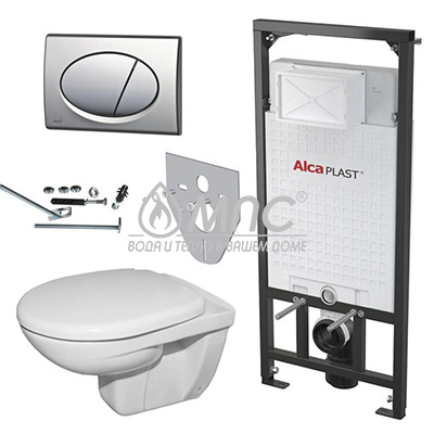 Инсталляция AlCAPLAST (Чехия) в сборе 5 в 1 с унитазом JIKA DINO, крышка с доводчиком