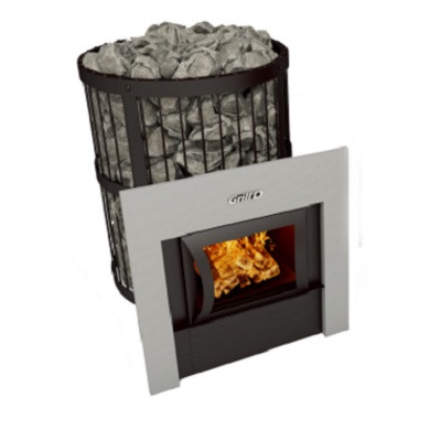Печь банная каменка Grill'D Leo 240 (window, grey)