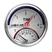 Термоманометр TIM 80мм (0-120С) 4 бар d15, выход радиальный (нижний) Y-80-4bar Термоманометр TIM 80мм (0-120С) 4 бар d15, выход радиальный (нижний) Y-80-4bar