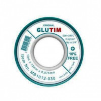 Фум лента GLUTIM 12м х 12мм х 0,1мм для воды (белая), плотность 0,7г/см3 MB1212-070