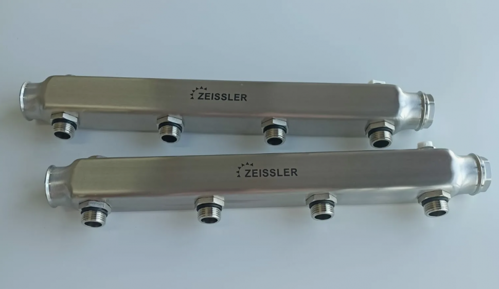 Коллектор ZEISSLER ОСНОВАНИЕ 2в d1 х1/2 н.р. без кранов, НЕРЖАВЕЙКА (ZSc.404.060402S)