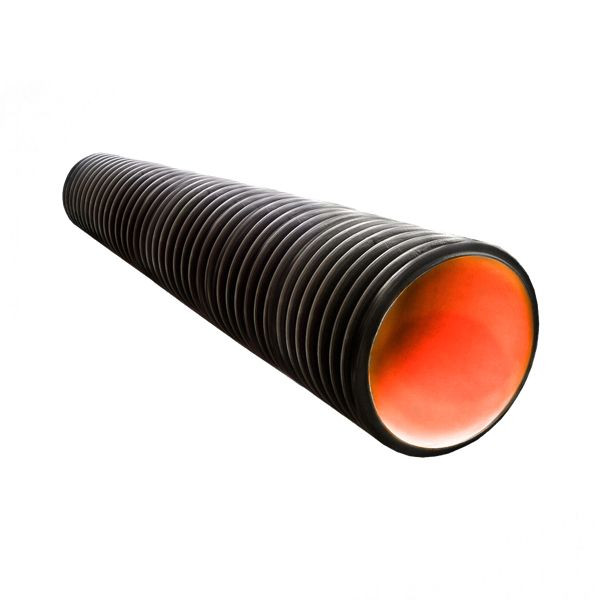 Рифленая труба 287/250 SN8 (6м) с раструбом Рифленая труба 287/250 SN8 (6м) с раструбом