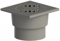 Трап DN110/75 горизонтальный, пластиковый с сухим затвором (решетка 15х15, нержавейка) регулируемый Трап DN110/75 горизонтальный, пластиковый с сухим затвором (решетка 15х15, нержавейка) регулируемый