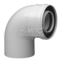 Дымоход для котлов DAEWOO отвод 90 гр. коаксиальный 80х110 (3316605700) Дымоход для котлов DAEWOO отвод 90 гр. коаксиальный 80х110 (3316605700)