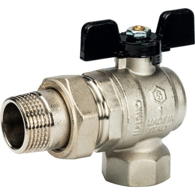 Кран шаровый газовый d25 п/м, бабочка