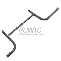 Мост радиаторный 500мм стальной d15 (байпас с отводами) длина 60см