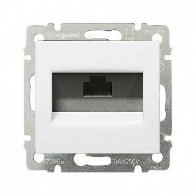 Электротовары:Розетка Legrand Valena RJ 45 - 1 выход UTP, белая, 774230