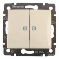 Выключатель 2-ой Legrand с подсветкой, слоновая кость 774328