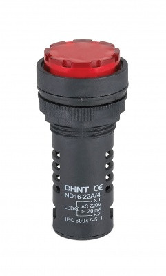 Индикатор CHINT красный ND16-22D/2 AC/DC230В (R)