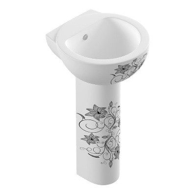 Умывальник SANITA (Самара) SL ART FLORA 48см с пьедисталом Умывальник SANITA (Самара) SL ART FLORA 48см с пьедисталом