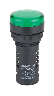 Индикатор CHINT зеленый ND16-22D/2 AC/DC230В (R) Индикатор CHINT зеленый ND16-22D/2 AC/DC230В (R)