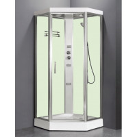 Душевая кабина Aulica ALC-3091W (90х90х215) низкий, 5-ти угольный поддон, пластиковая стойка 3 фор