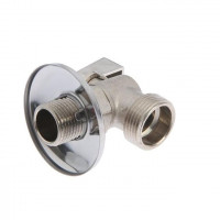 Кран угловой TIM декор 1/2х3/4х3/4 н.р. (3-ходовой) с отражателем BL 5857.23S, нержавейка Кран угловой TIM декор 1/2х3/4х3/4 н.р. (3-ходовой) с отражателем BL 5857.23S, нержавейка