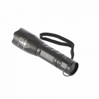 Фонарь LED 3 Вт, зум,  3 режима 100%-50%-строб, ремешок, 160 лм, 200 м, 3хААА Stern код90581