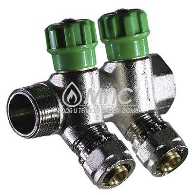 Коллектор TIM регулировочный 2в d1 х 3/4, под конус, 45°, З.Р.(MR135NE-1-2) Коллектор TIM регулировочный 2в d1 х 3/4, под конус, 45°, З.Р.(MR135NE-1-2)