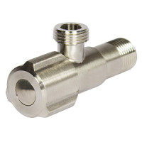 Кран угловой TIM декор 1/2х1/2 н.р. с отражателем BL 5853.02S, нержавейка